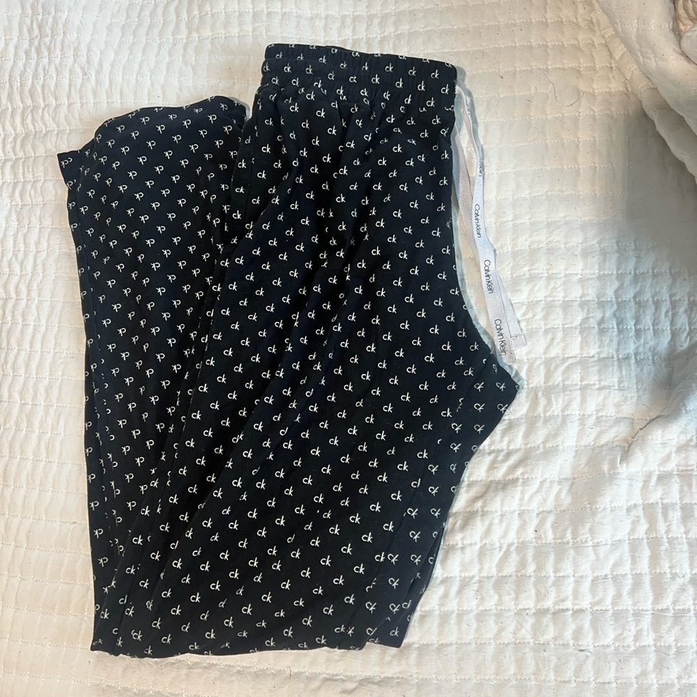 Calvin Klein Navy and White Logo Lounge Pants